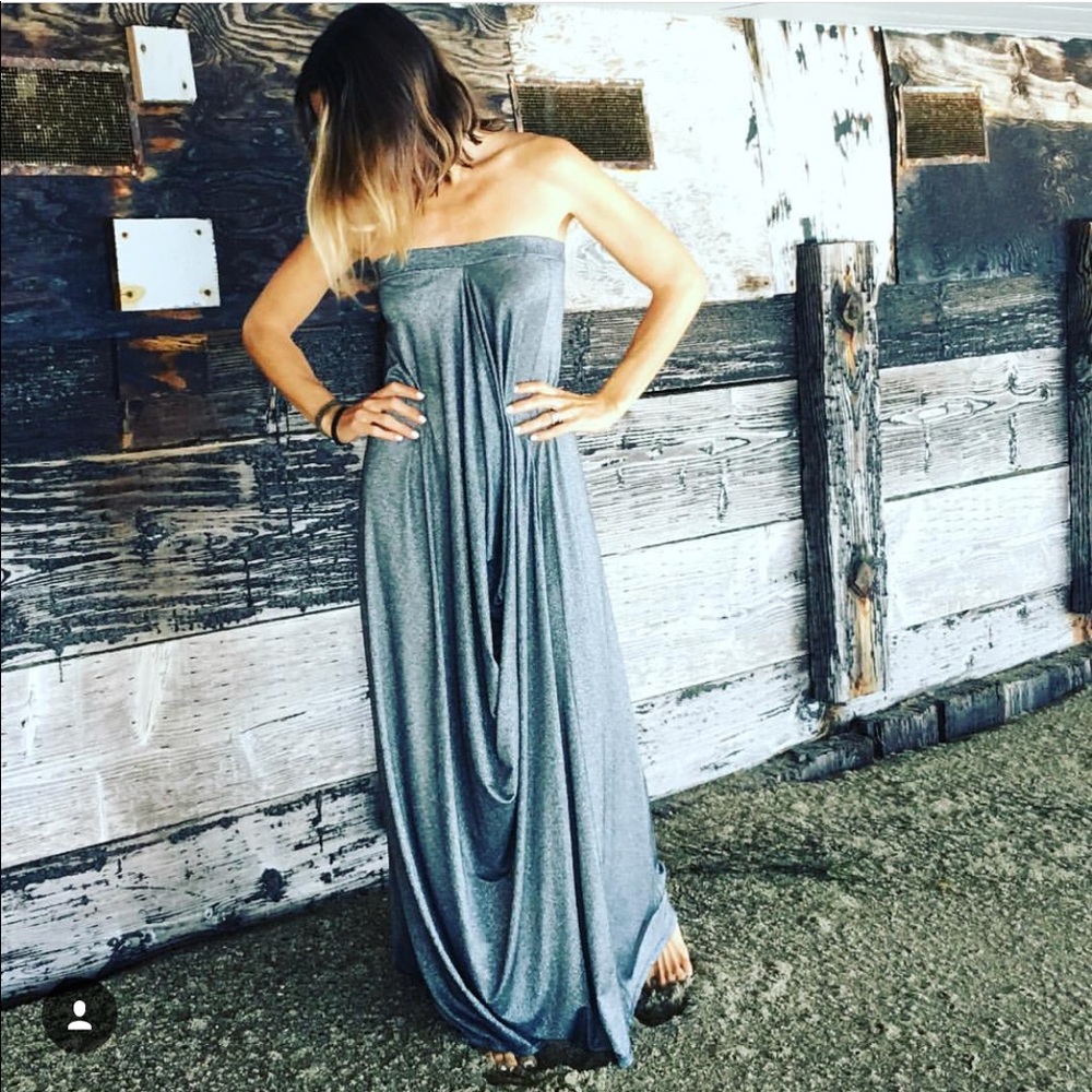 Perfect strapless metallic dress